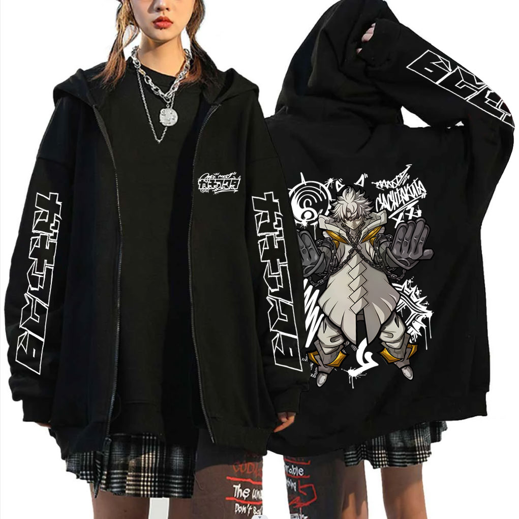 Anime Merch Hoodie - Anime Gachiakuta Rudo Merch Fermuarlı Kapüşonlu