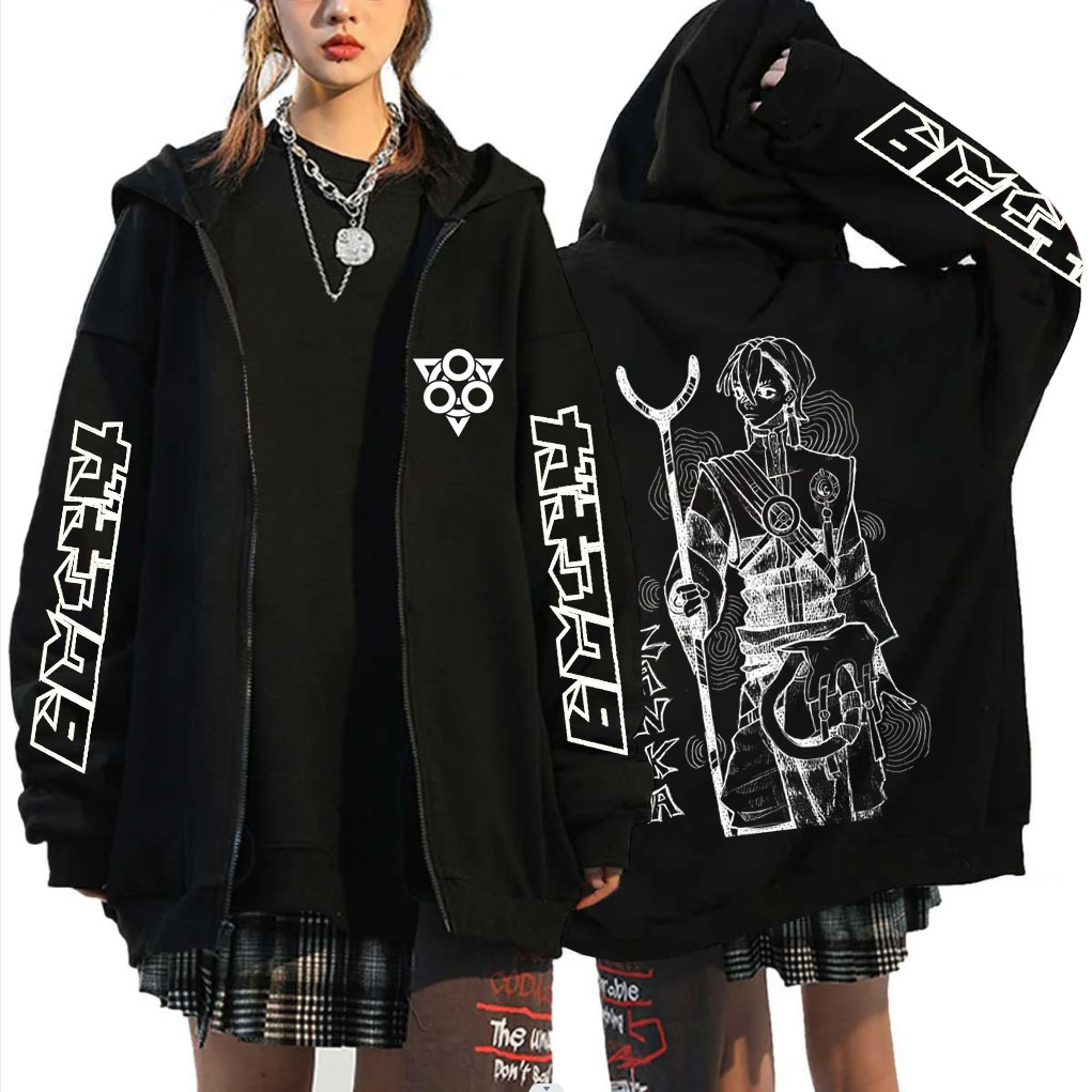 Anime Merch Hoodie - Anime Gachiakuta Zanka Merch fermuarlı kapüşonlu
