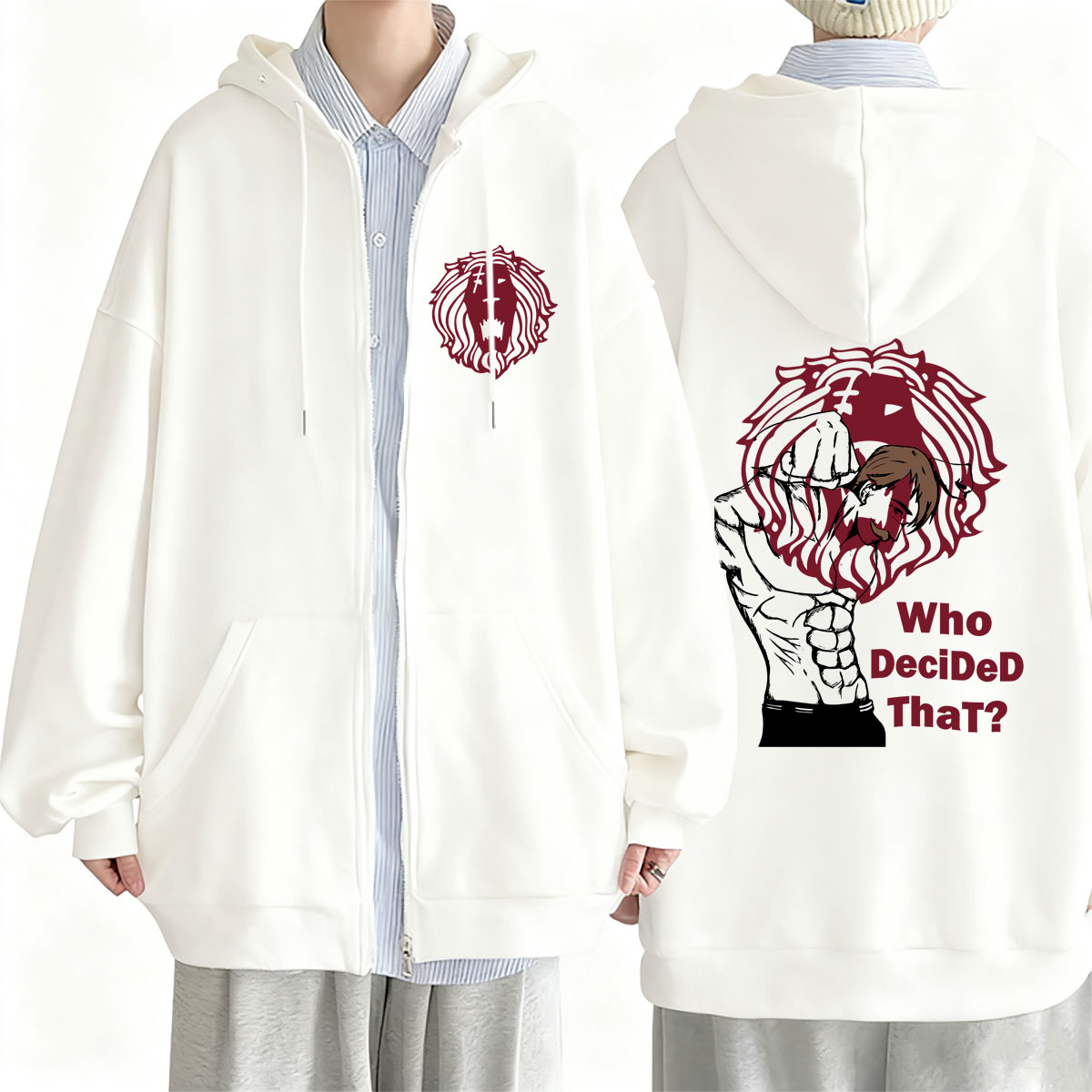 Anime Merch Hoodie - Anime Yedi Ölümcül Günah Aslanın Gurur