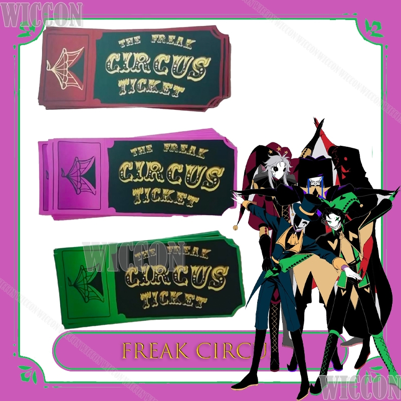 Anime Merchandise Women - Freak Circus Bilet Kartı Kırmızı Yeşil