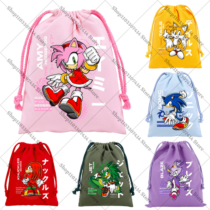 Anime Tote Bag - Anime Oyunu Sevimli Baskı İpli Çanta