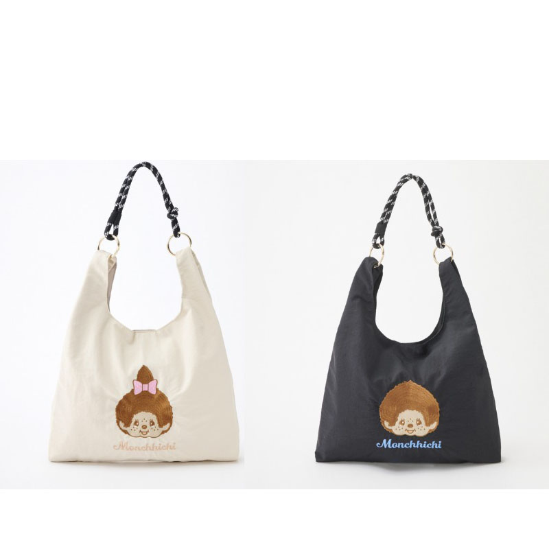 Anime Tote Bag - Japon Monqiqi nakışlı tote çanta, büyük