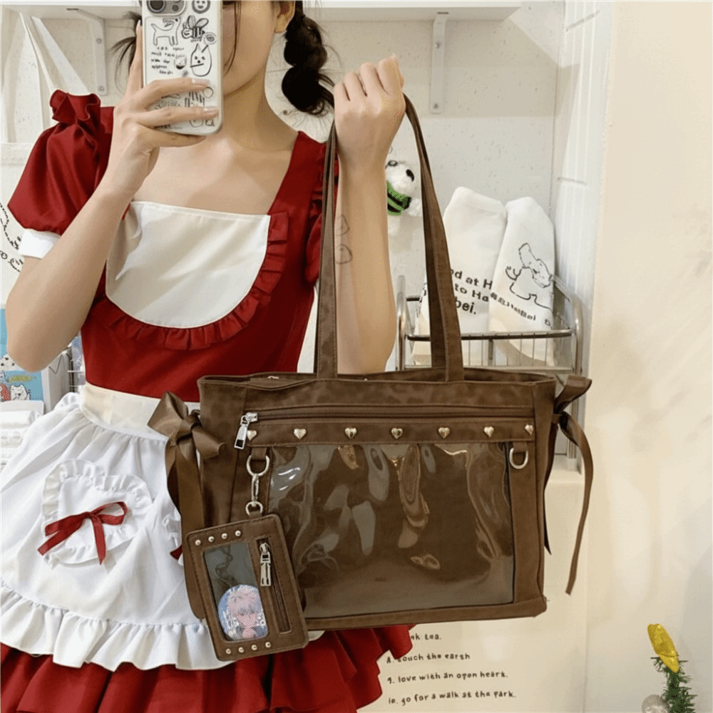 Anime Merchandise Women - Harajuku Yaylı Perçinli Itabag Y2K Idol
