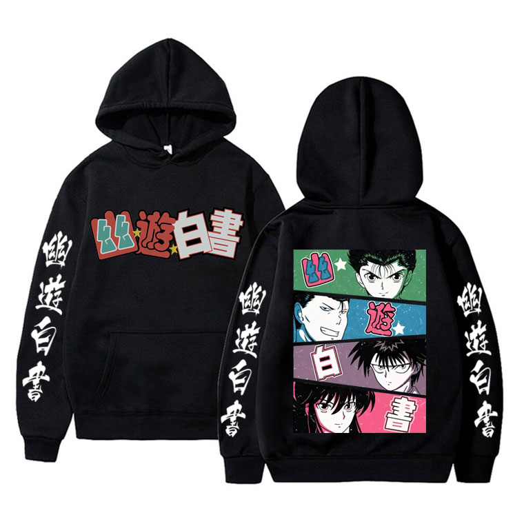 Anime Merch Hoodie - Anime YuYu Hakusho Merch Hoodie Erkek
