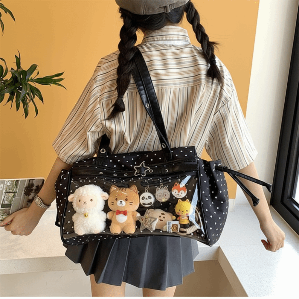 Harajuku Polka Dot Itabag Y2K  - Anime Merchandise Women incelemesi ve fiyatı