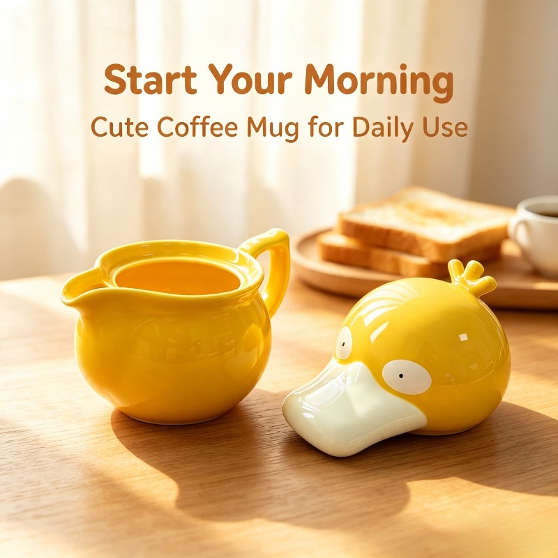 Yaratıcı Psyduck Ev Seramik Ku - Anime Merchandise Mugs incelemesi ve fiyatı