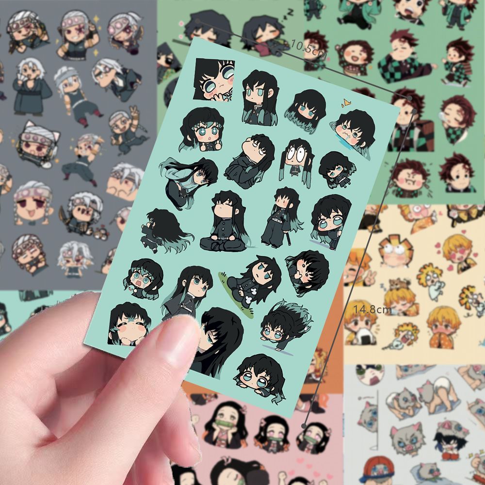 24 adet Chibi Demon Slayer ekr - Sticker Sheet Set incelemesi ve fiyatı