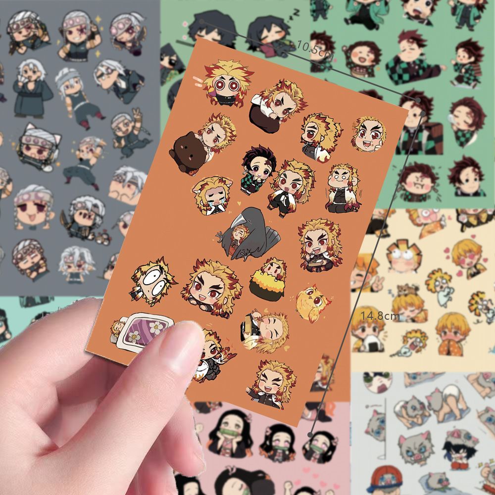 24 adet Chibi Demon Slayer ekr - Sticker Sheet Set incelemesi ve fiyatı