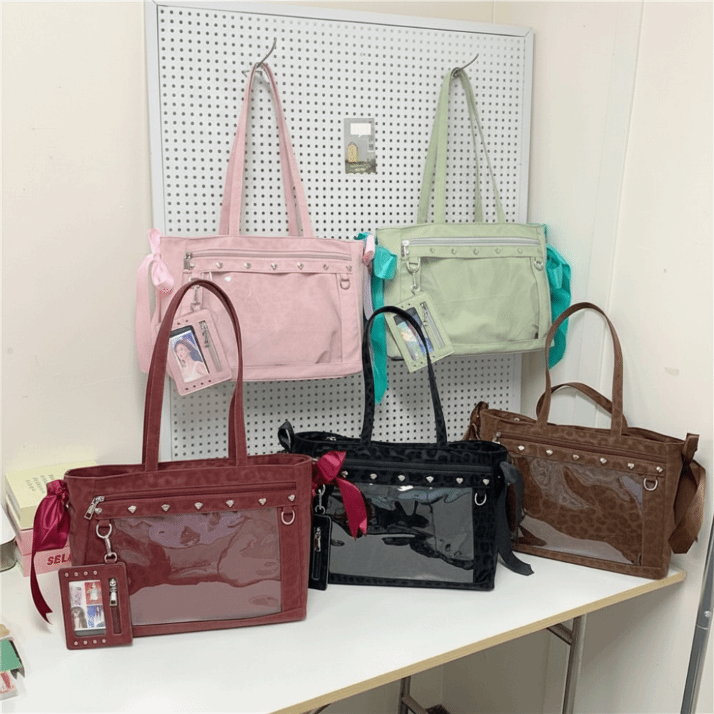 Harajuku Yaylı Perçinli Itabag - Anime Merchandise Women incelemesi ve fiyatı